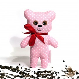 Pohankový medvídek růžový puntík malý