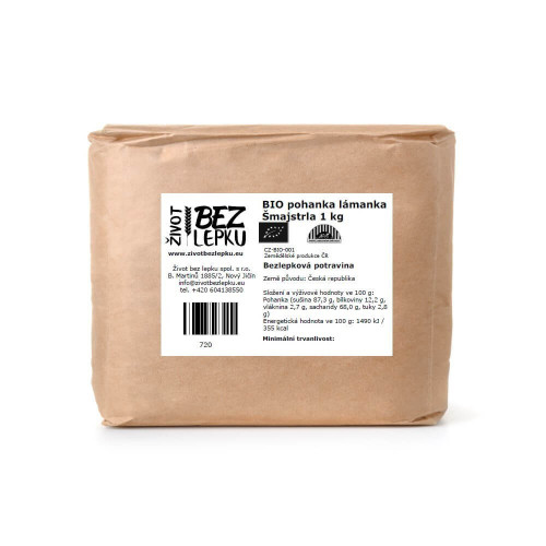 BIO pohánka lámanka Šmajstrla 1 kg