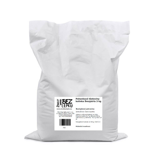 Pohankové těstoviny kolínka Šmajstrla 3 kg