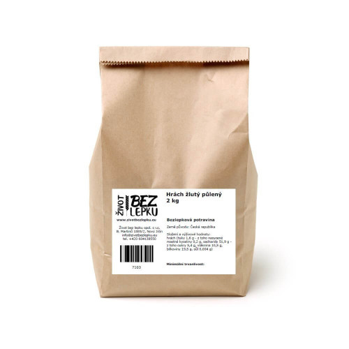 Hrach žltý polený 2 kg