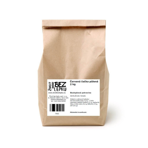 Čočka červená půlená 2 kg