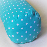 Pohánkový relaxačný valec 15 x 50 cm tyrkysový puntík