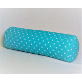 Pohánkový relaxačný valec 15 x 50 cm tyrkysový puntík