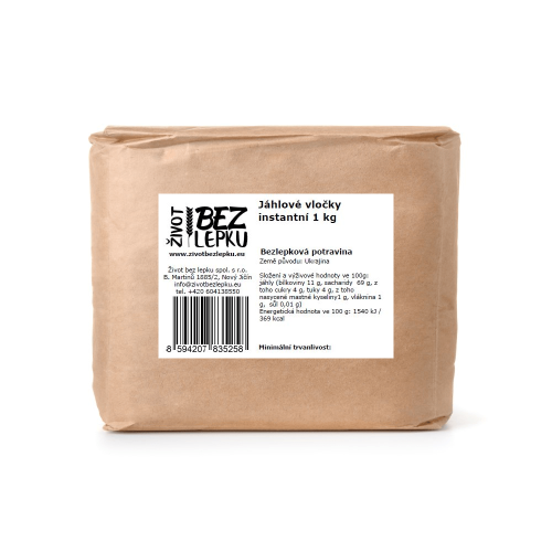 Jáhlové vločky instantní bezlepkové 1 kg