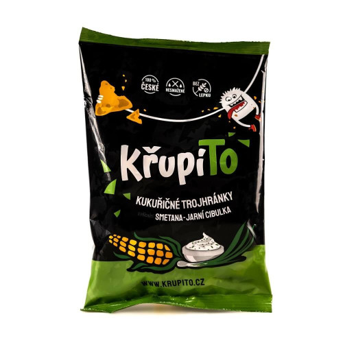 KřupíTo kukuřičné trojhránky smetana - jarní cibulka 50 g