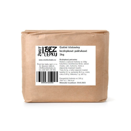 Gutini bezlepkové těstoviny polévkové 1 kg