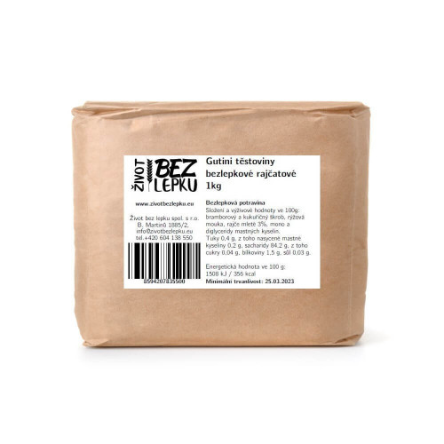 Gutini bezlepkové cestoviny paradajkové 1 kg