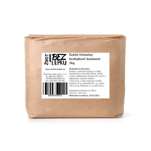 Gutini bezlepkové těstoviny banánové 1 kg