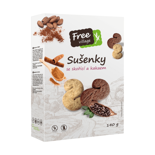 Sušienky so škoricou a kakaom 140 g