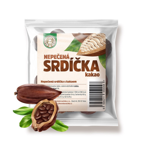 Ovocné srdiečka RAW kakao 50g