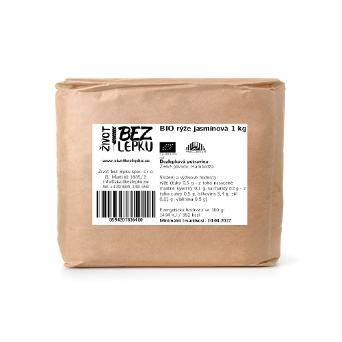 BIO jasmínová rýže 1kg